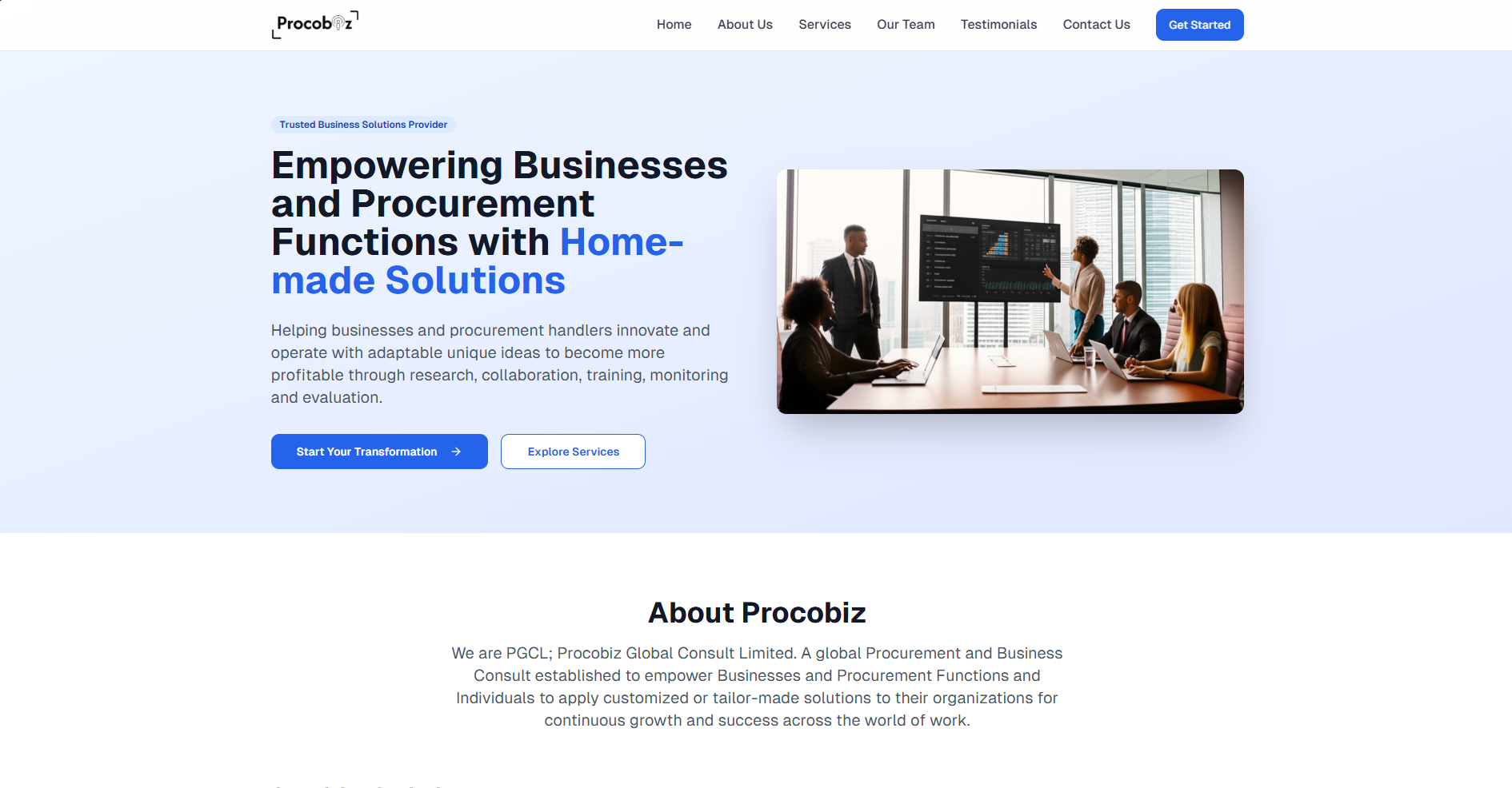 Procobiz — project screenshot